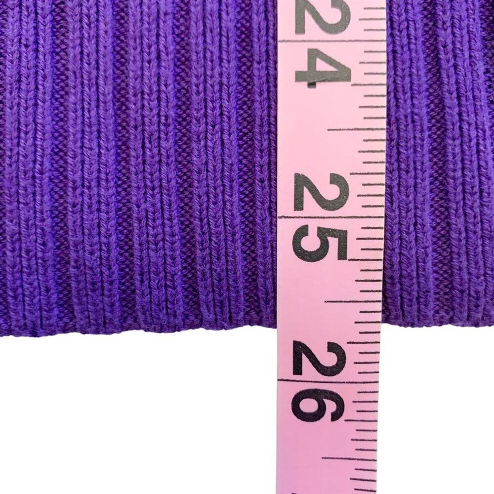 CHICO'S purple knit cotton collared cardigan sweater Size 1 Medium - Picture 6 of 9